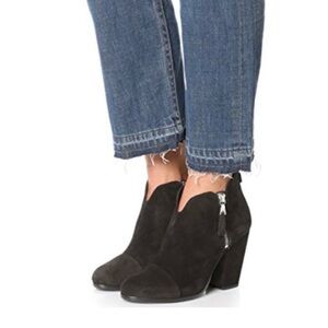 rag & bone Black Suede Ankle Booties
